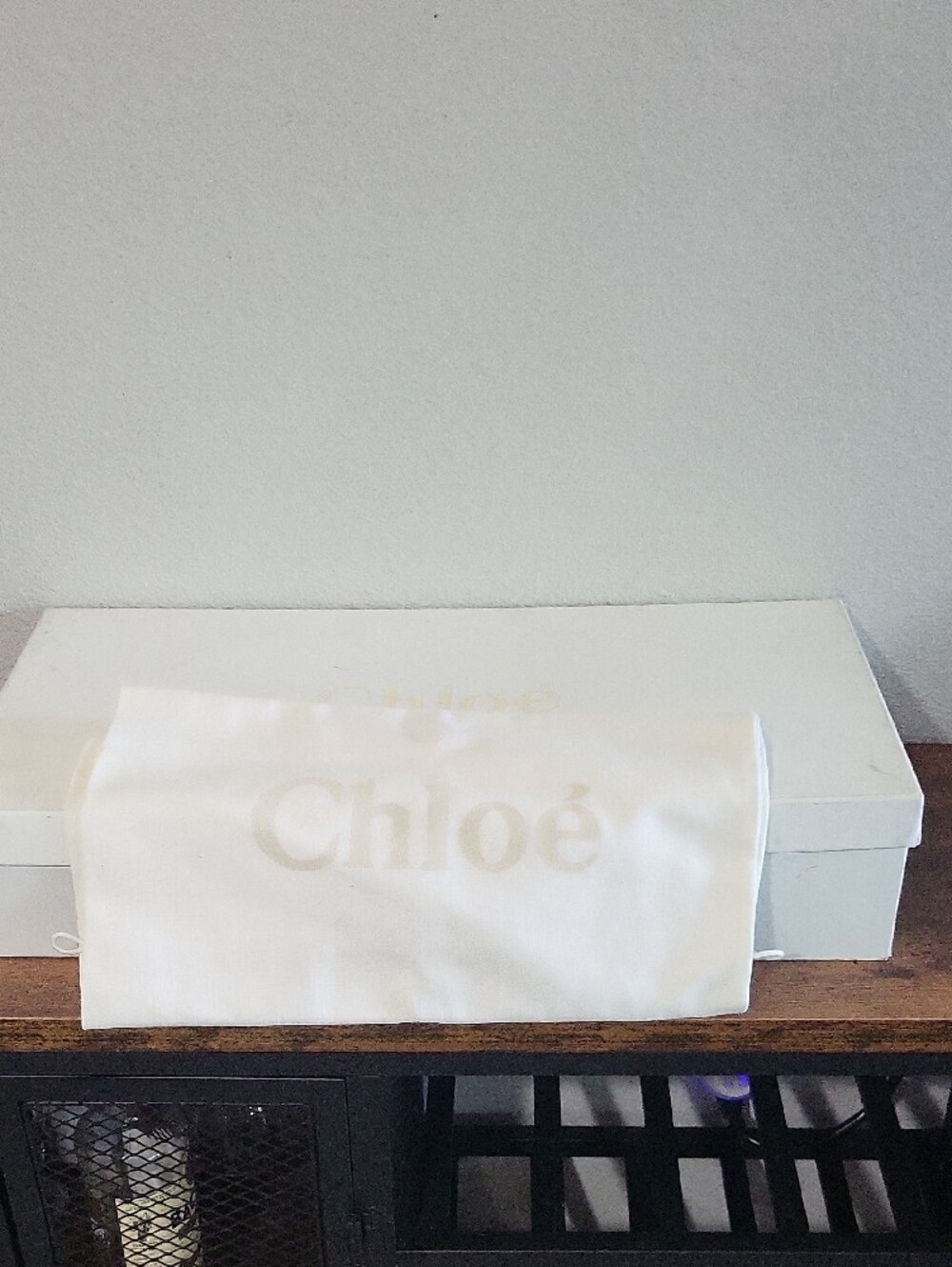 Chloe Taupe Leather Knee High Boots Gold Buckle Italy Box & Dust Bag EU 38.5/8.5 - Picture 5 of 5